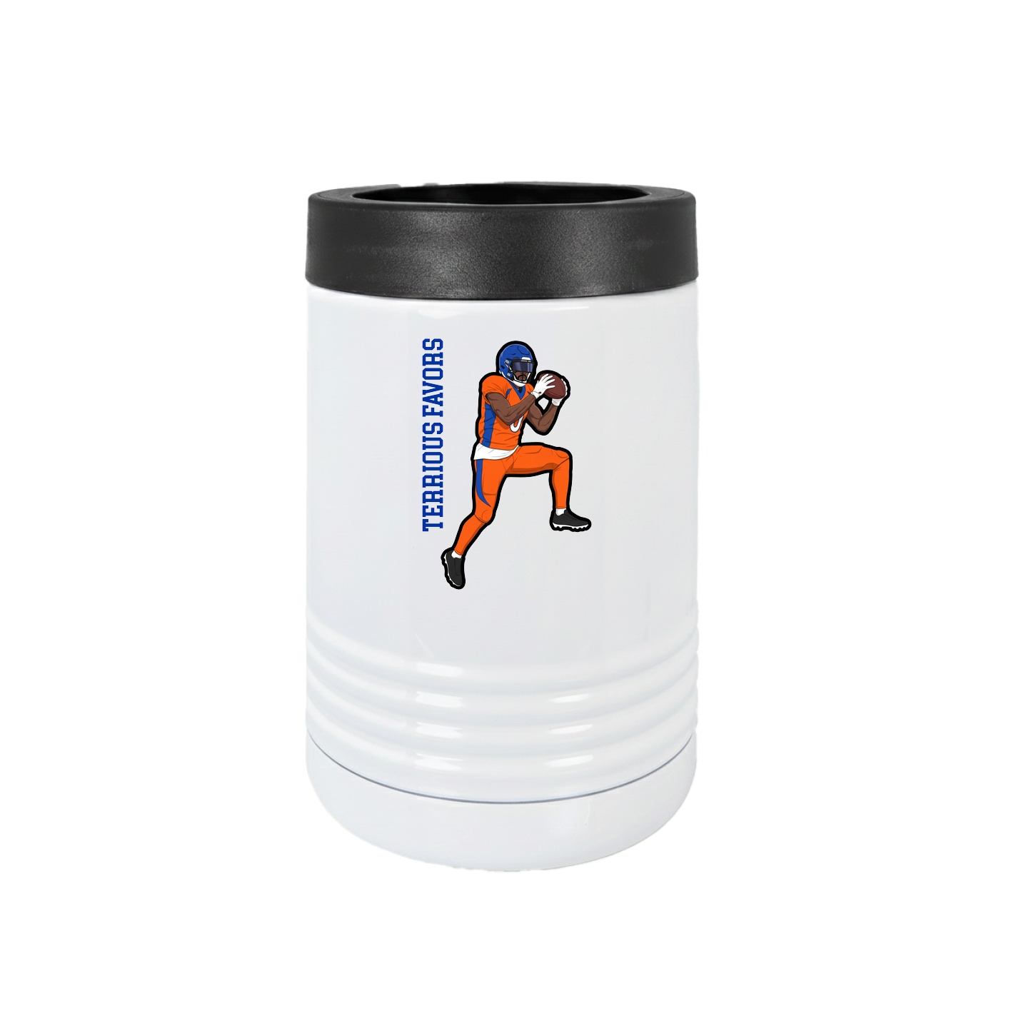 Beverage Holder — Name Vertical in White