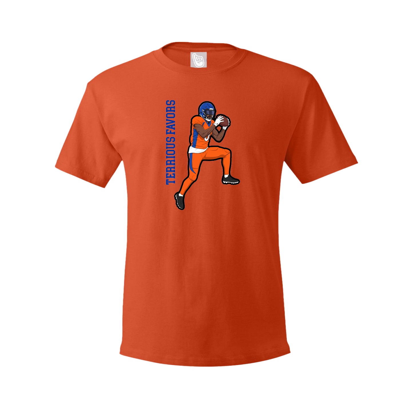 Tee — Name Vertical in Orange