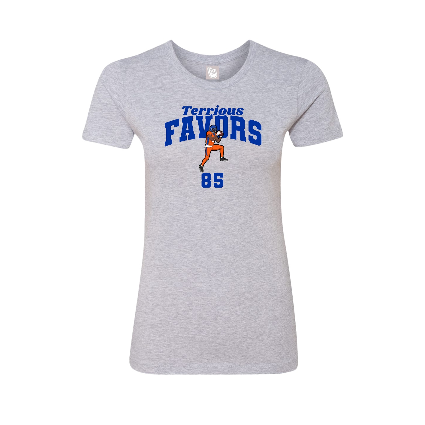 Fitted Women's Tee — Signature Arch in Grey