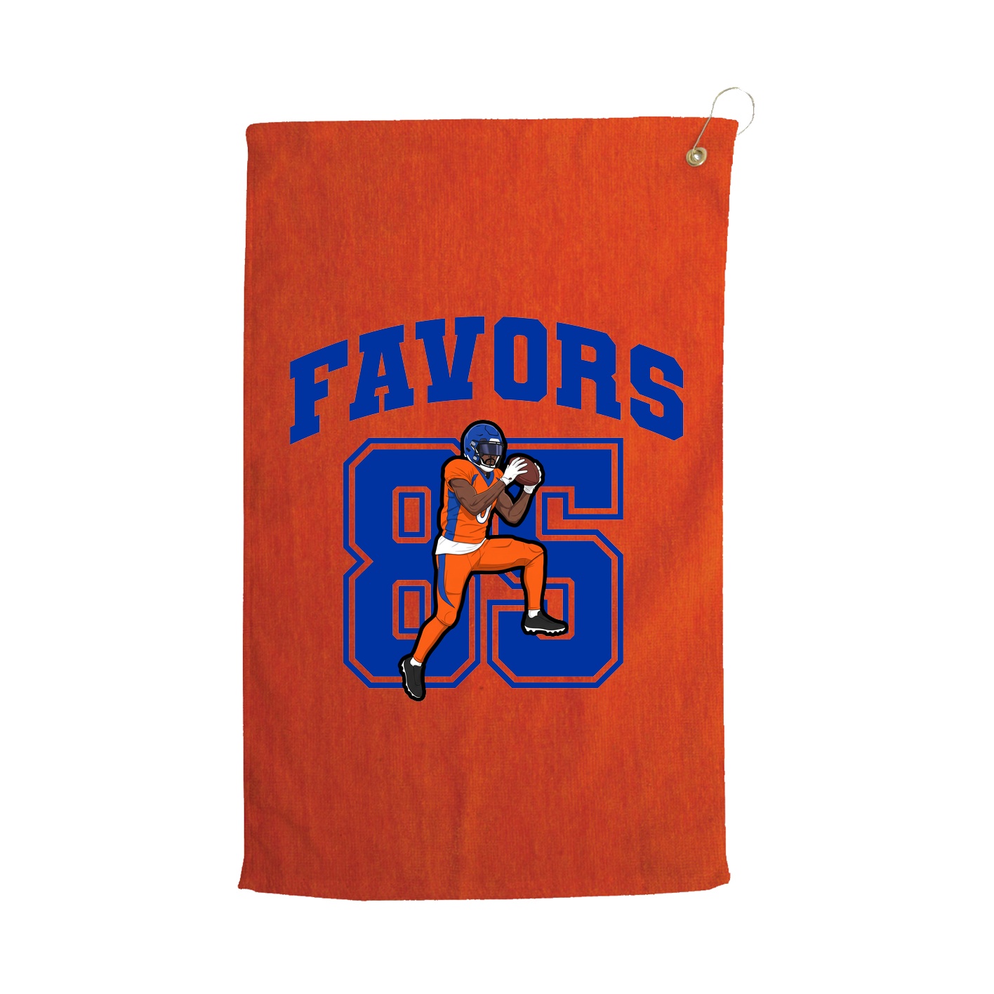 Golf Towel — Number in Orange
