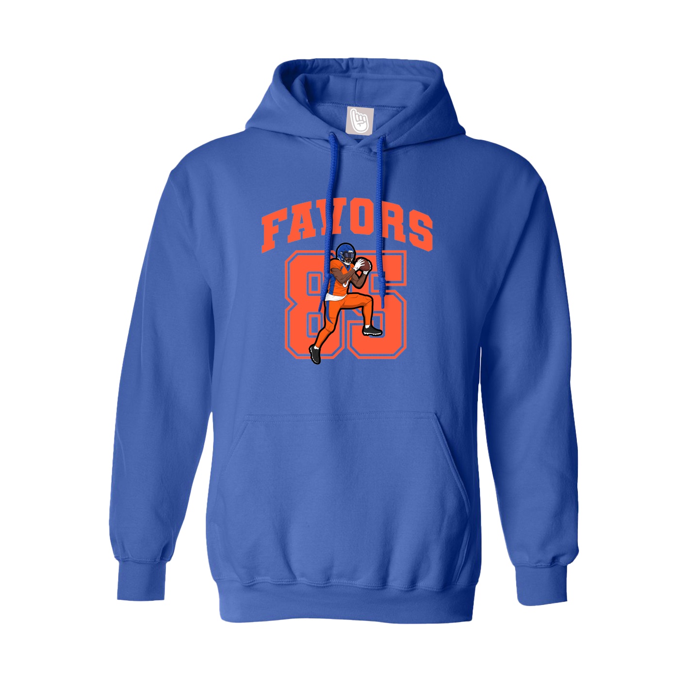 Youth Hoodie — Number in Royal