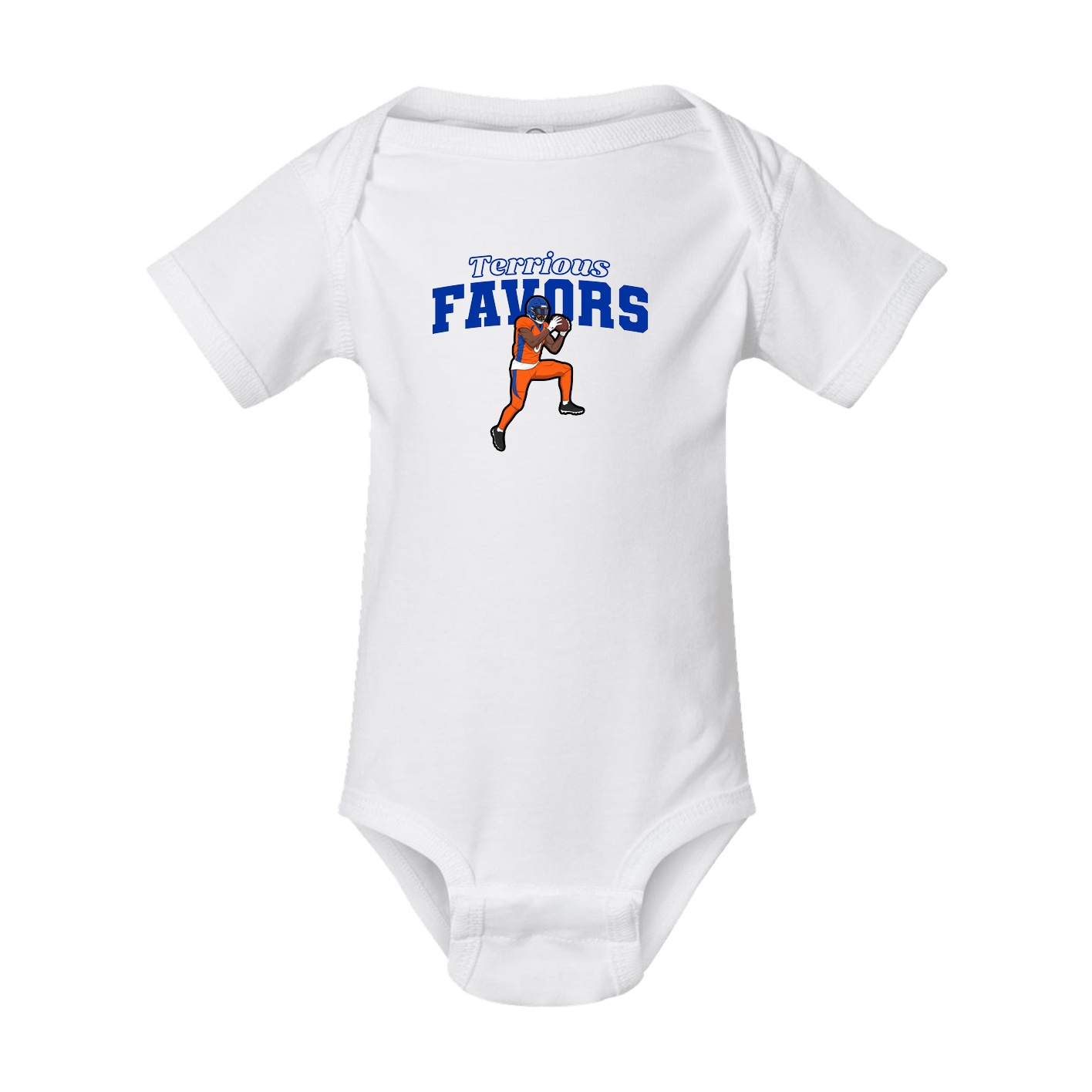 Baby Onesie — Name Arch in White