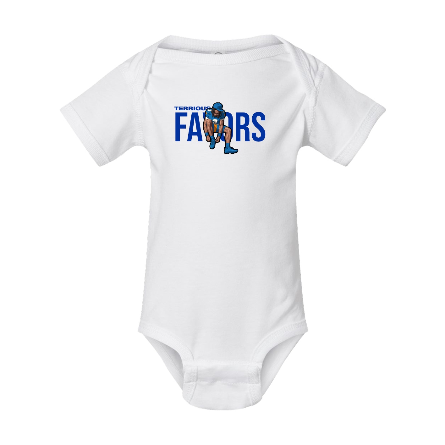 Baby Onesie — Player Name in White