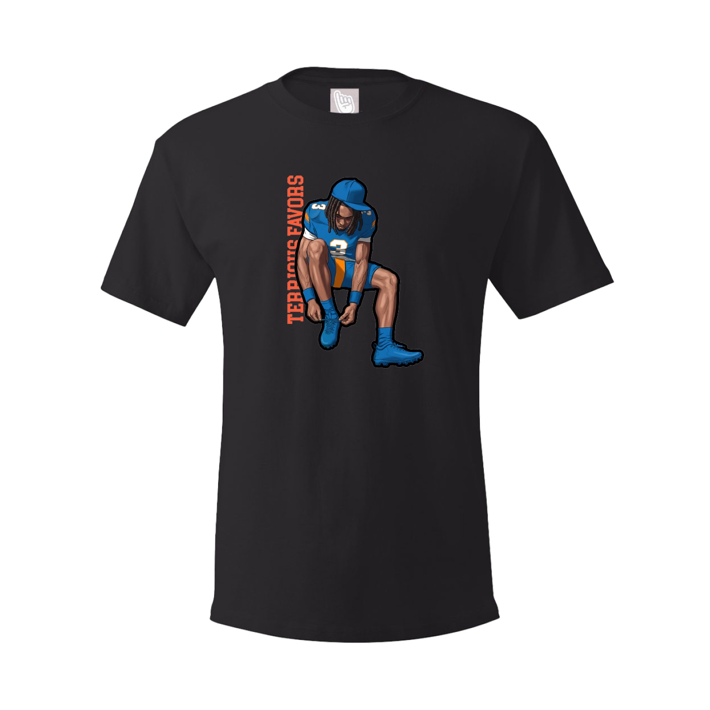 Youth Tee — Name Vertical in Black