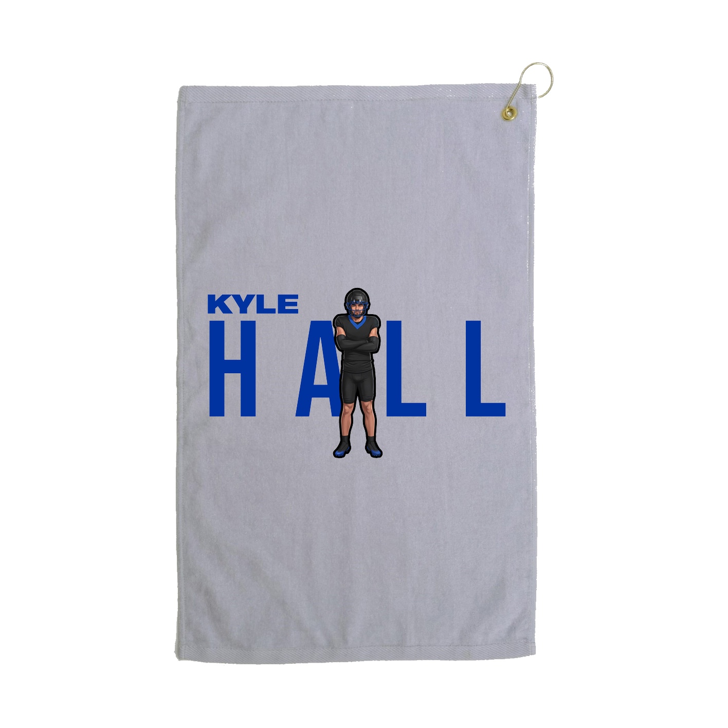 Golf Towel — Player Name in Grey