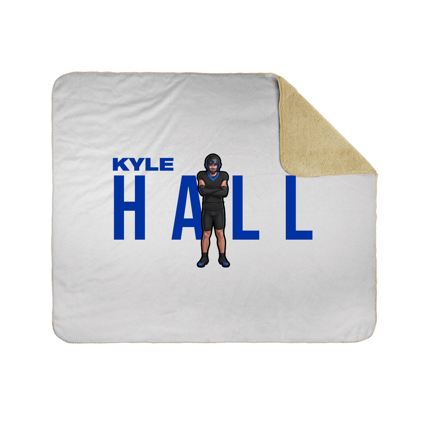 Throw Blanket — Player Name in White