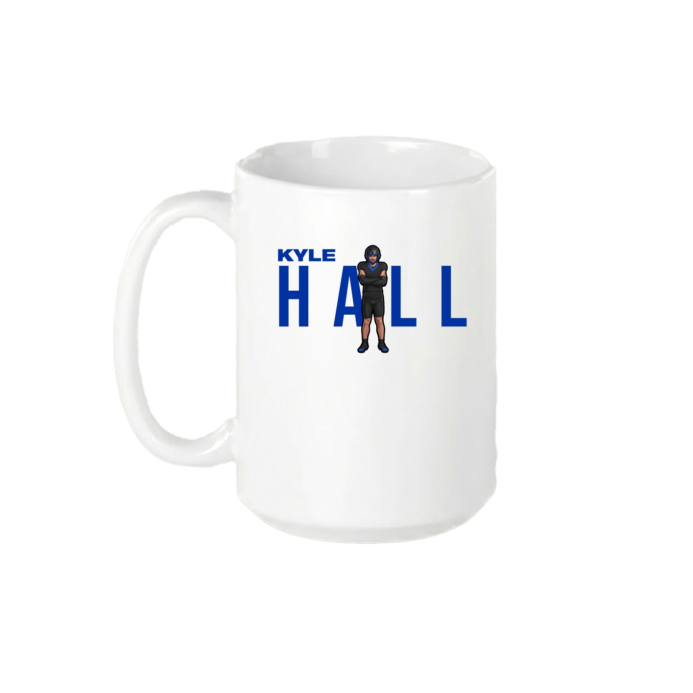 15oz Coffee Mug — Player Name in White