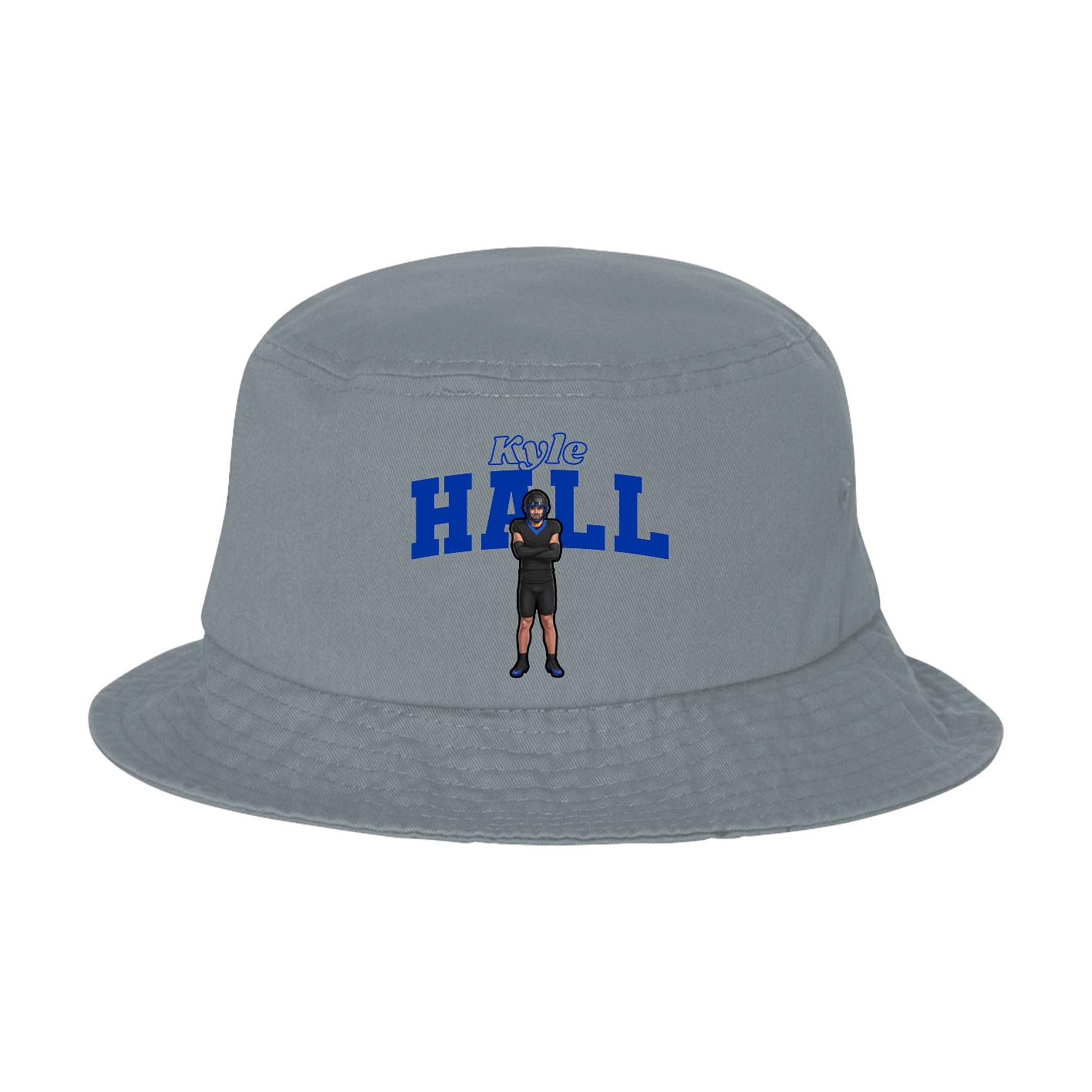Bucket Cap — Name Arch in Grey