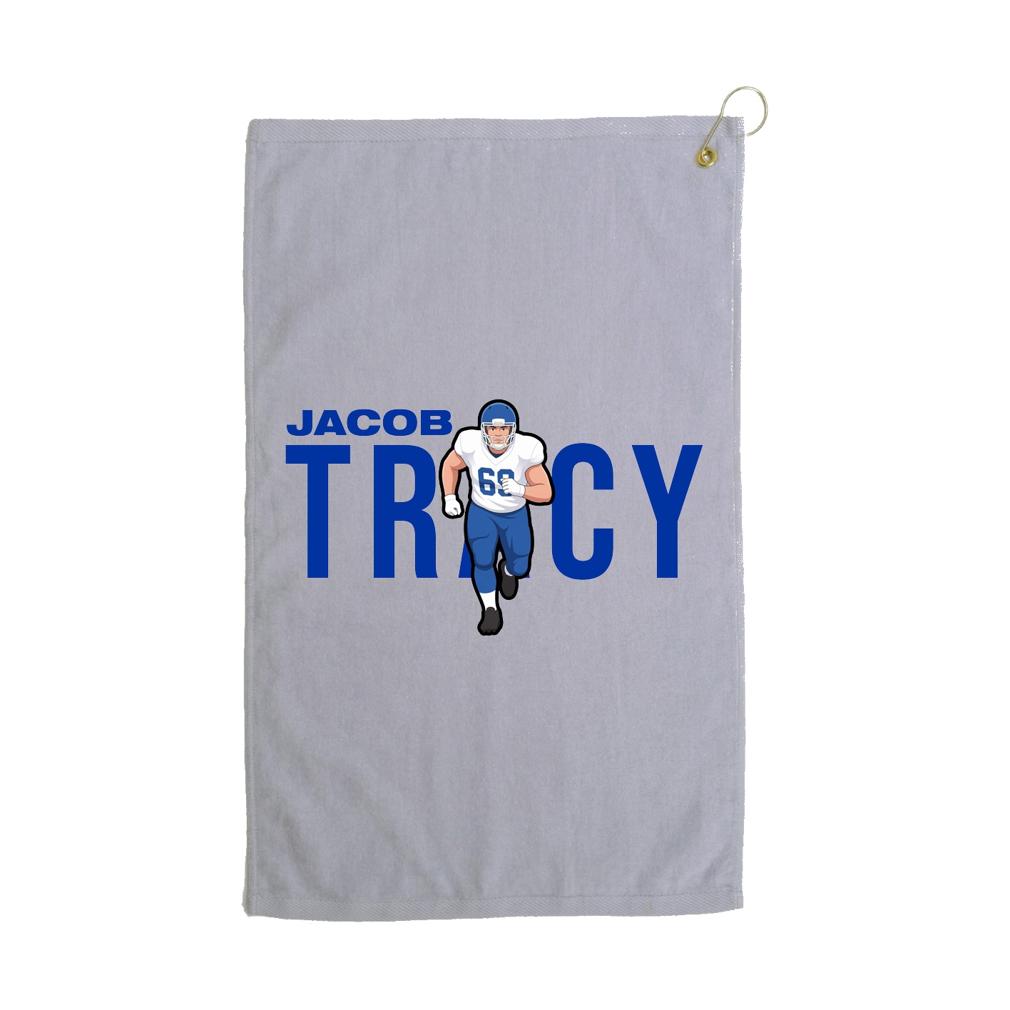 Golf Towel — Player Name in Grey