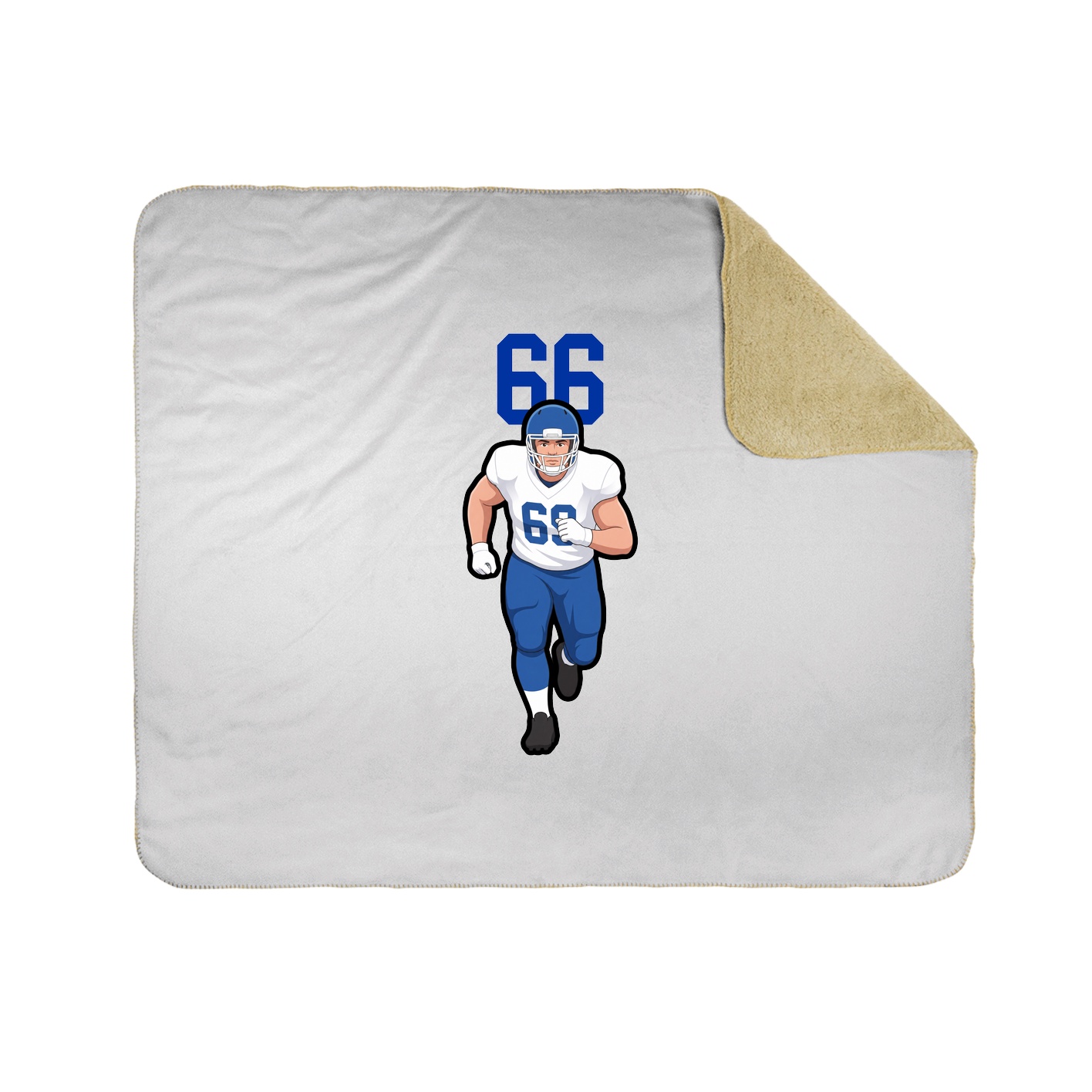 Throw Blanket — Number Top in White