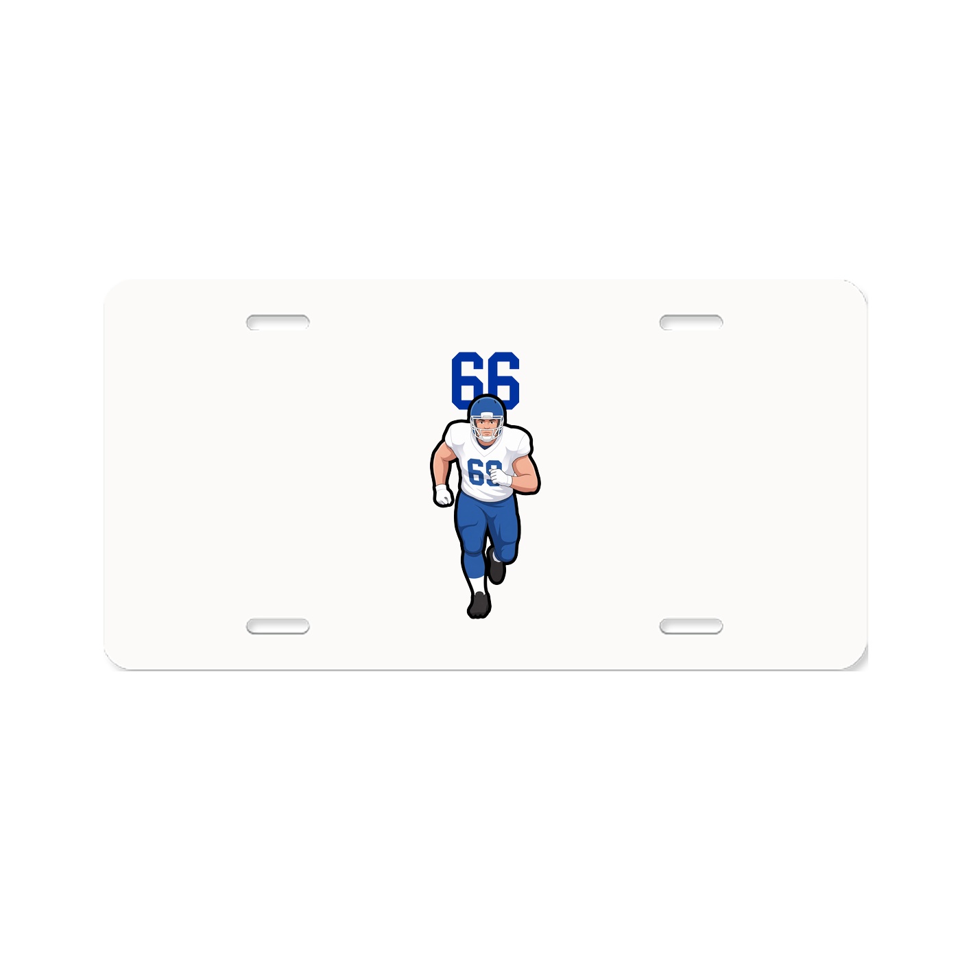 License Plate — Number Top in Classic