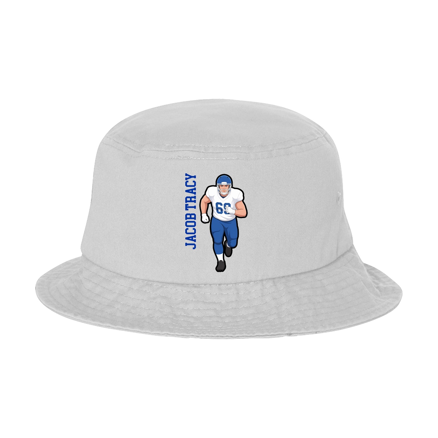 Bucket Cap — Name Vertical in White