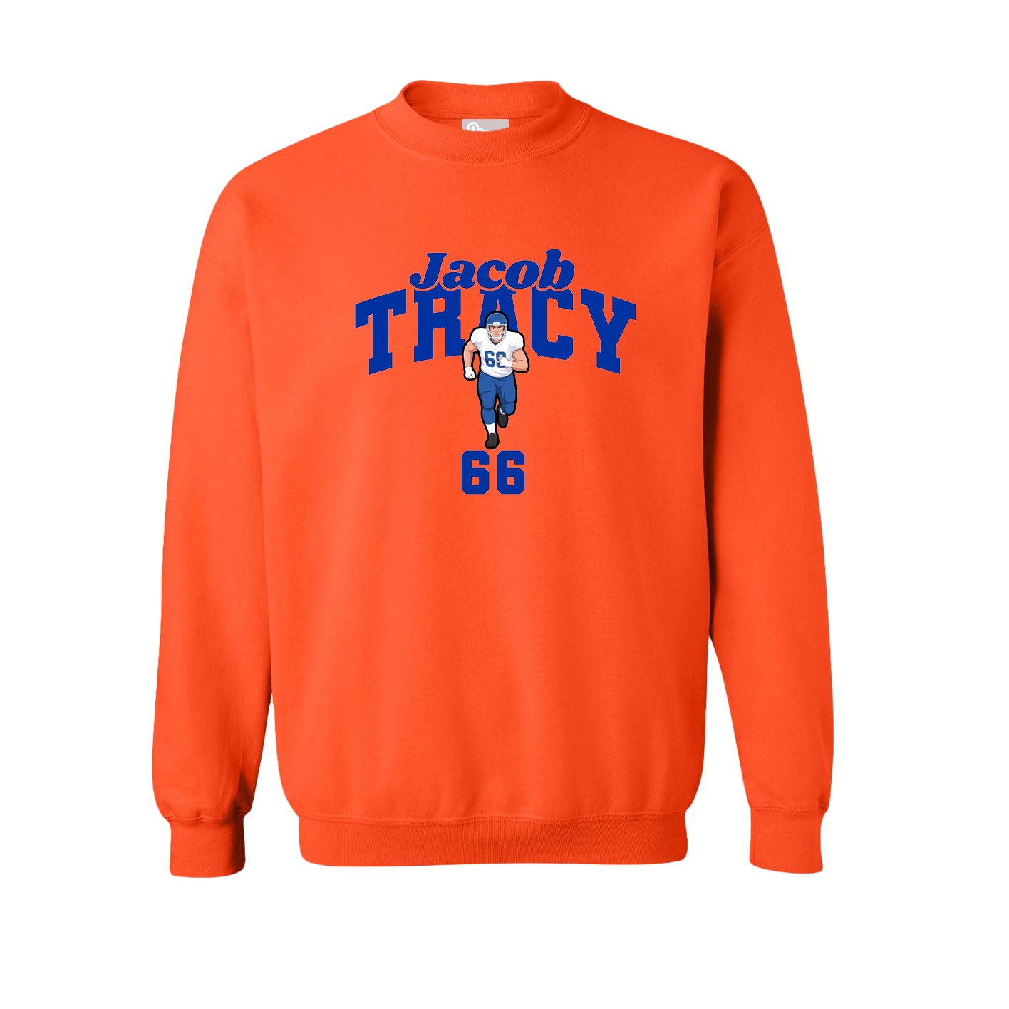 Fleece Crew — Signature Arch in Orange