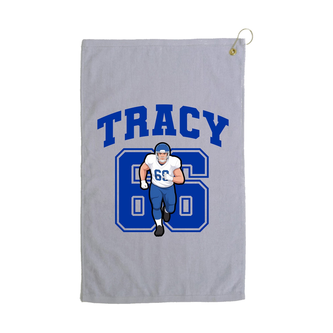 Golf Towel — Number in Grey