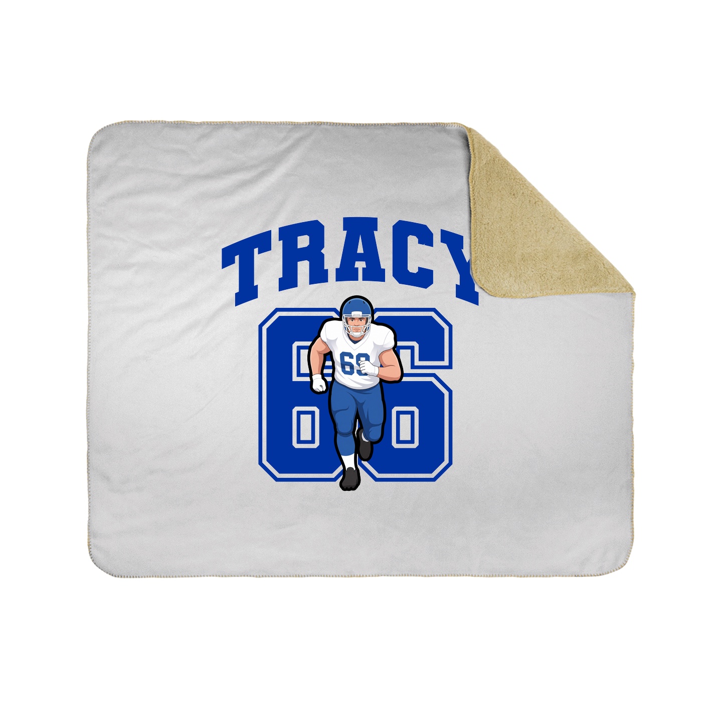 Throw Blanket — Number in White