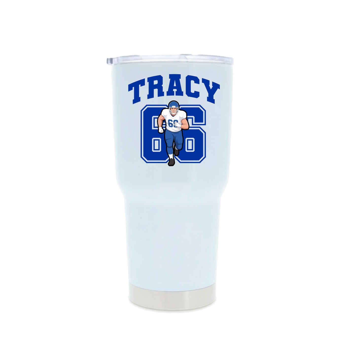 30oz Stainless Steel Tumbler — Number in White