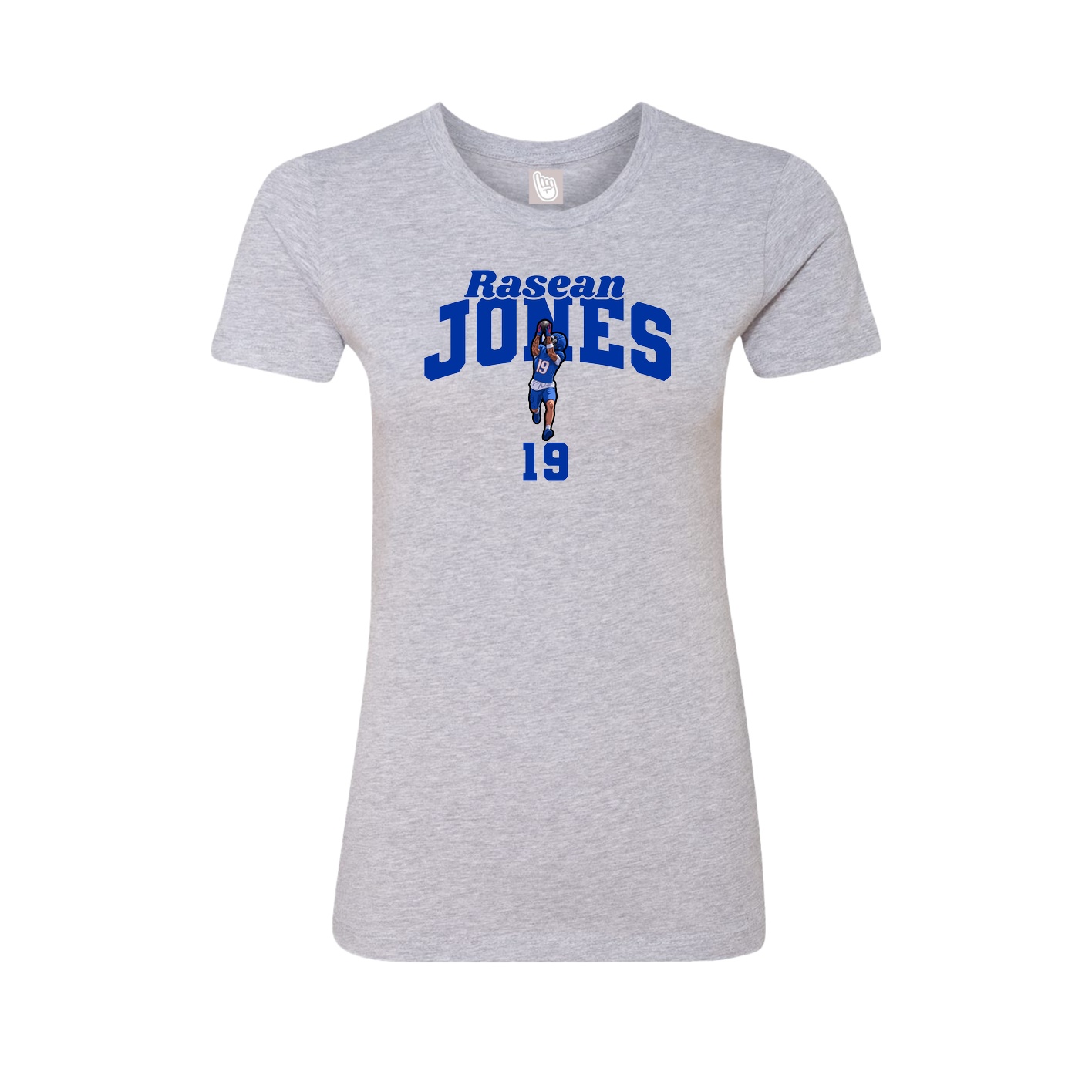 Fitted Women's Tee — Signature Arch in Grey