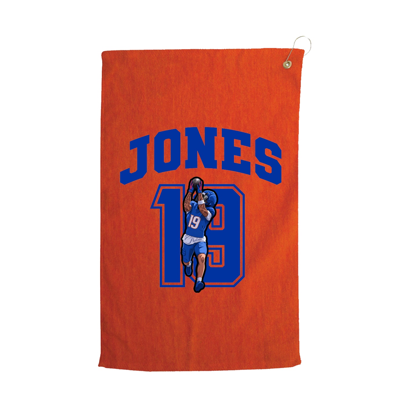 Golf Towel — Number in Orange