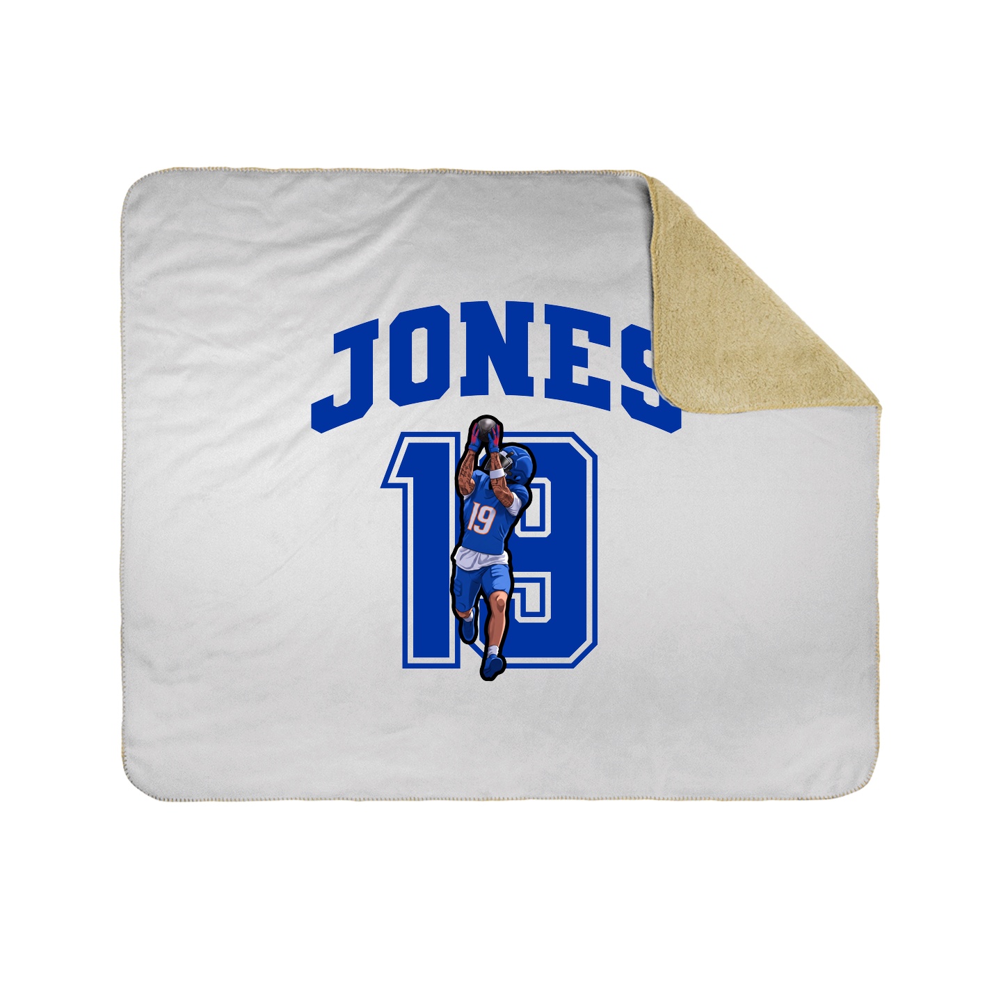 Throw Blanket — Number in White