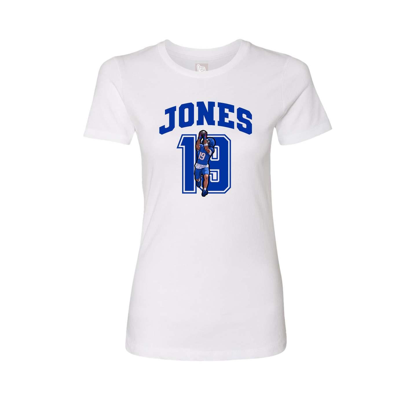 Fitted Women's Tee — Number in White