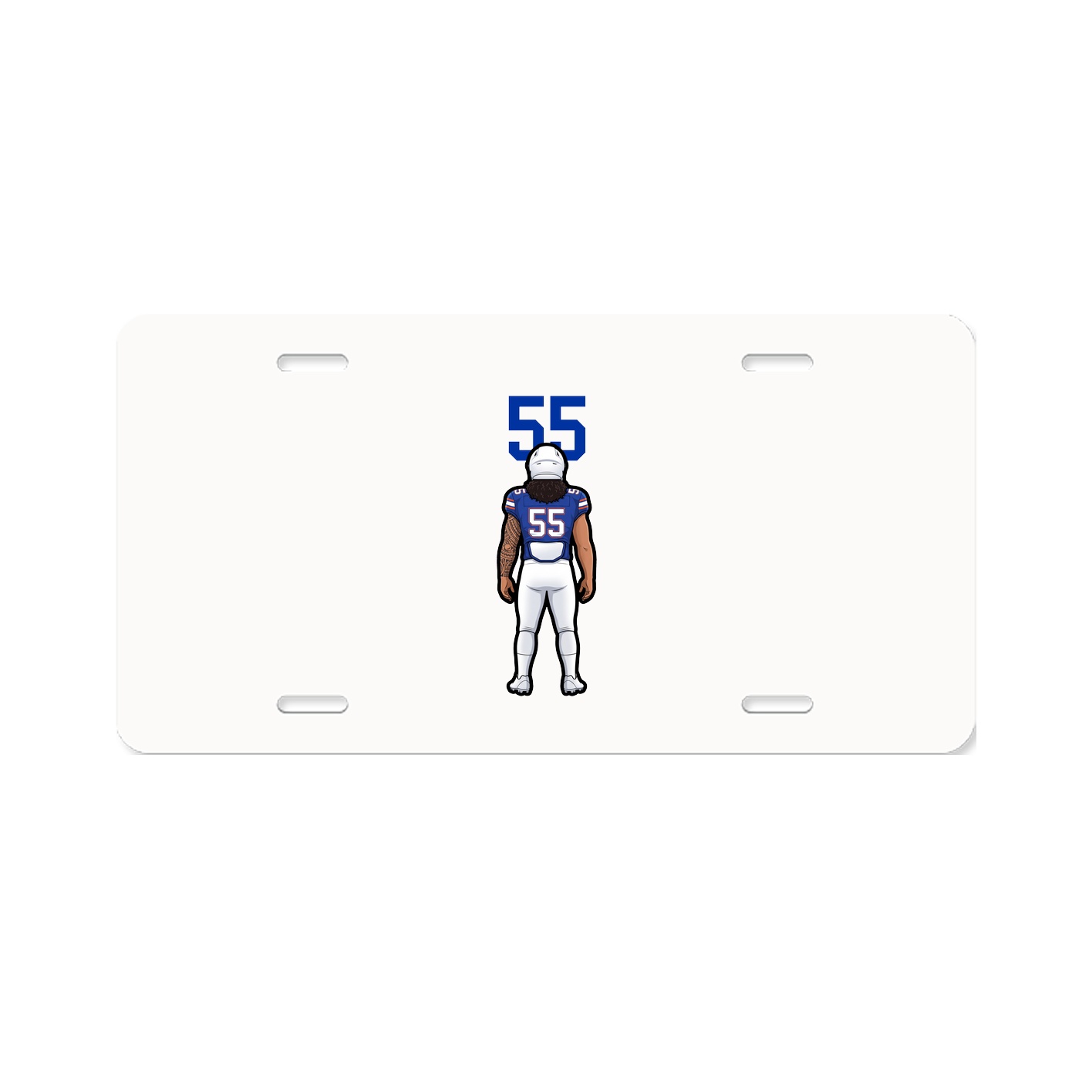 License Plate — Number Top in Classic