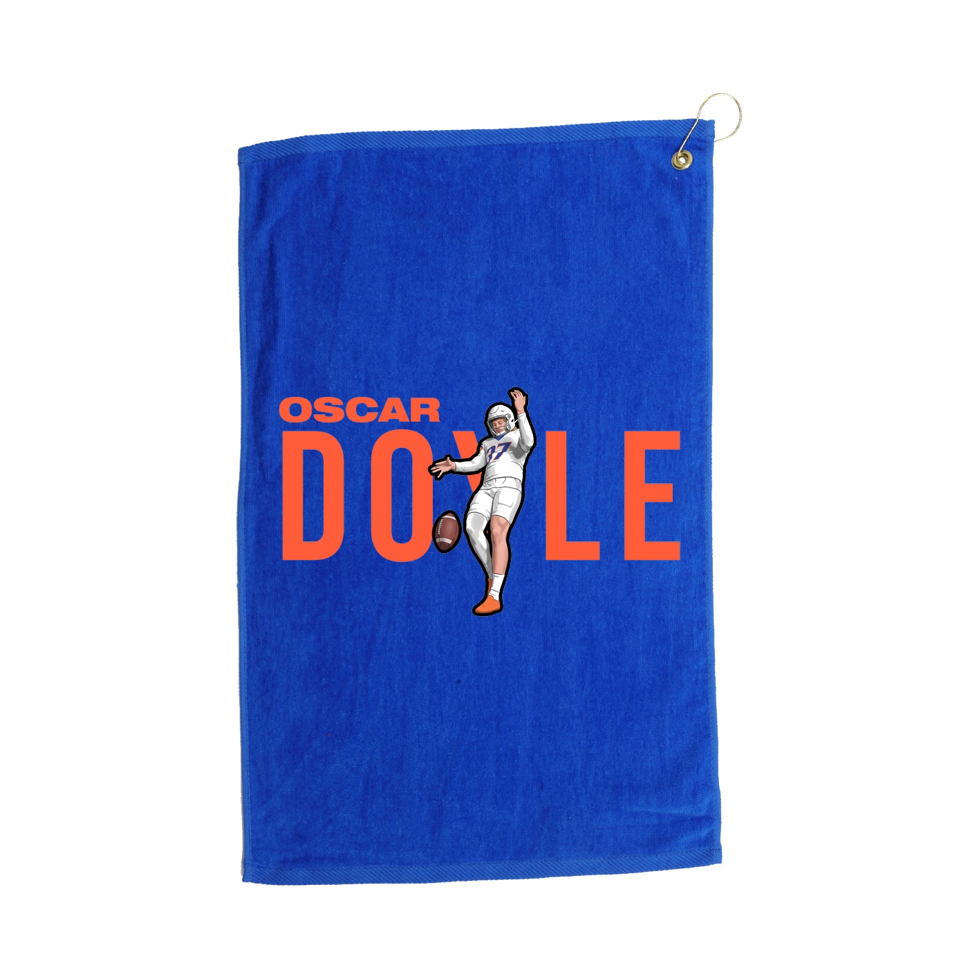 Golf Towel — Player Name in Royal