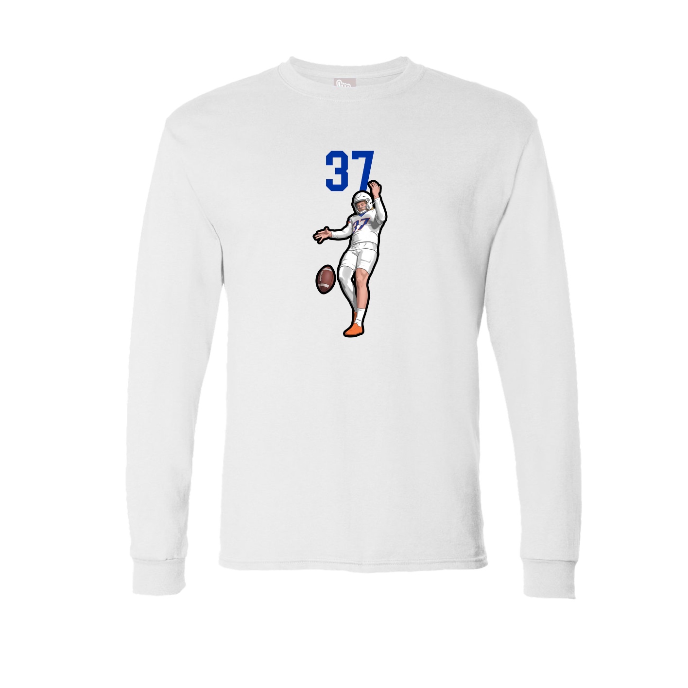 Long Sleeve Tee — Number Top in White