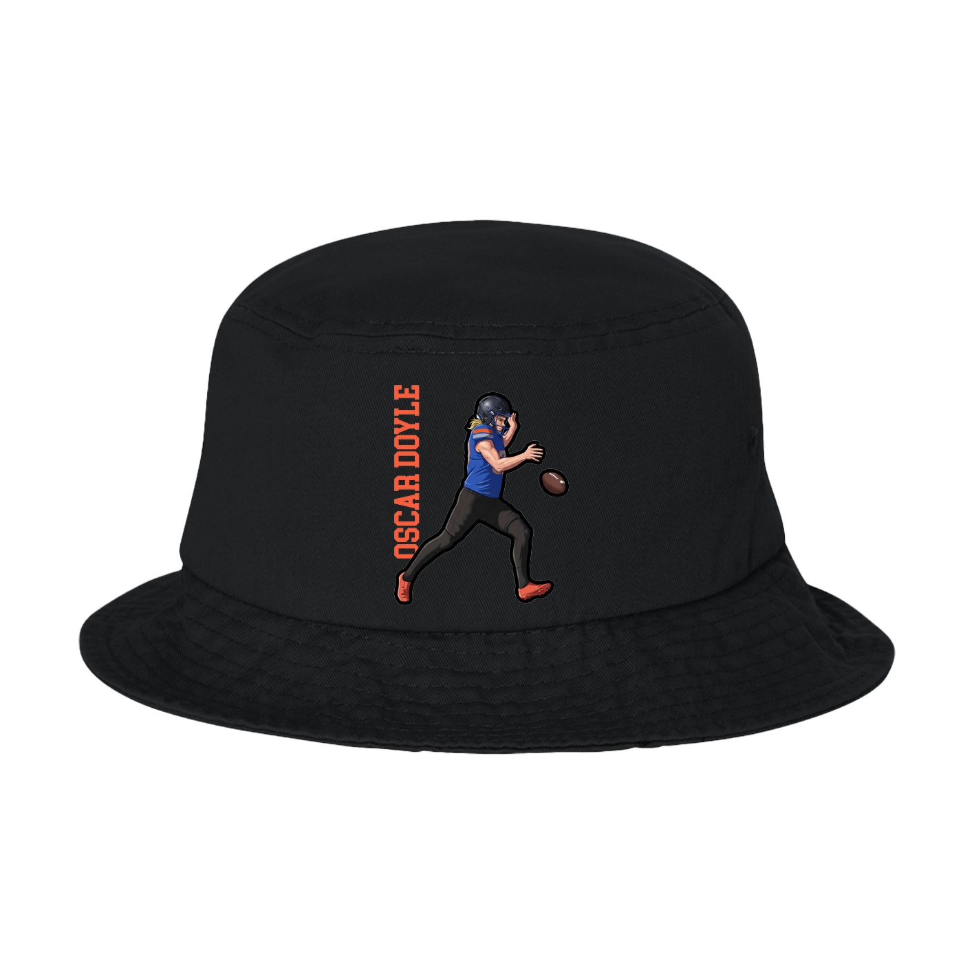 Bucket Cap — Name Vertical in Black