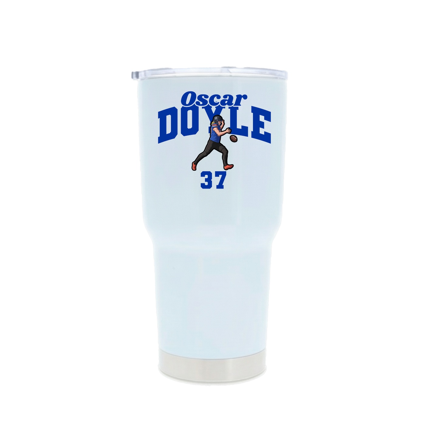 30oz Stainless Steel Tumbler — Signature Arch in White