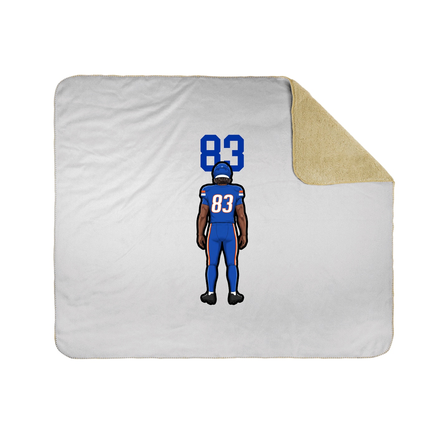 Throw Blanket — Number Top in White