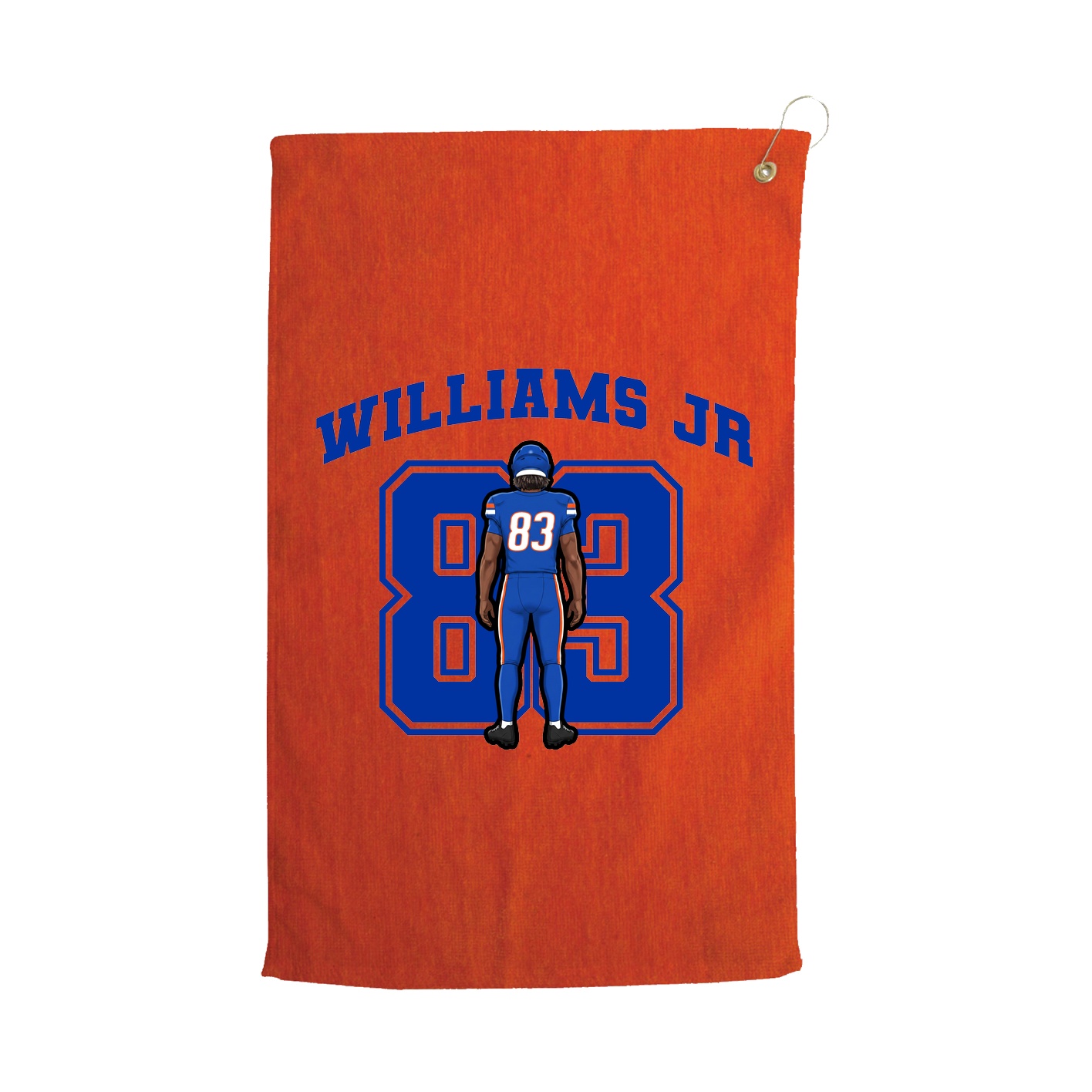 Golf Towel — Number in Orange