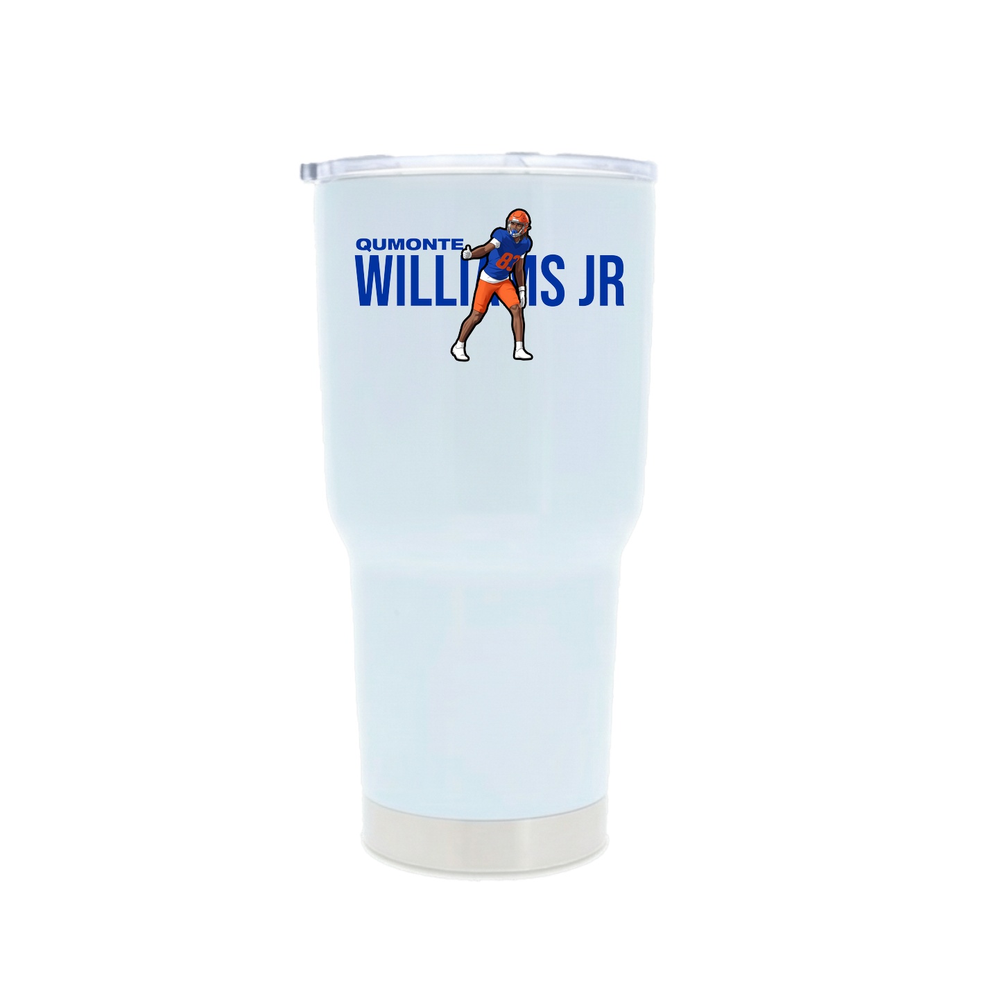 30oz Stainless Steel Tumbler — Player Name in White