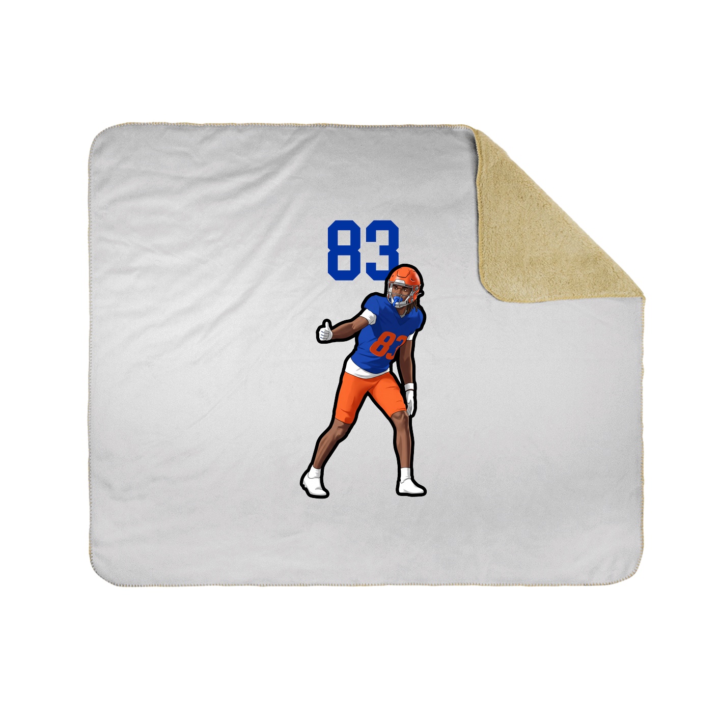 Throw Blanket — Number Top in White