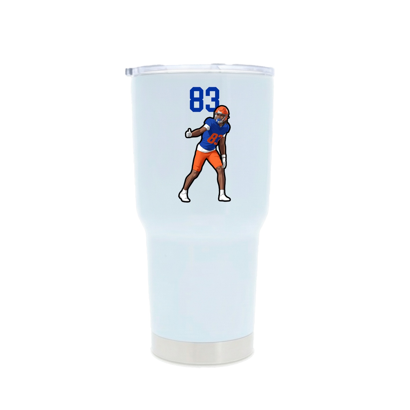 30oz Stainless Steel Tumbler — Number Top in White