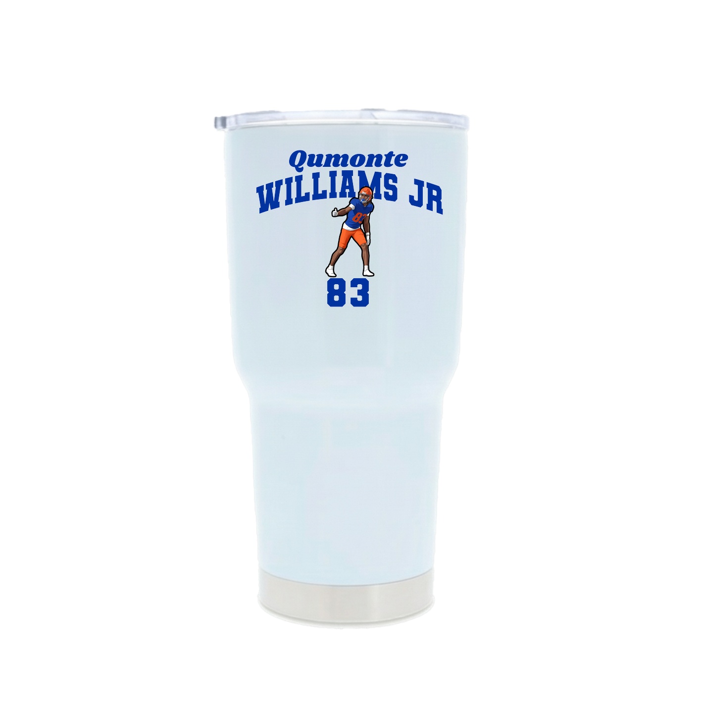 30oz Stainless Steel Tumbler — Signature Arch in White