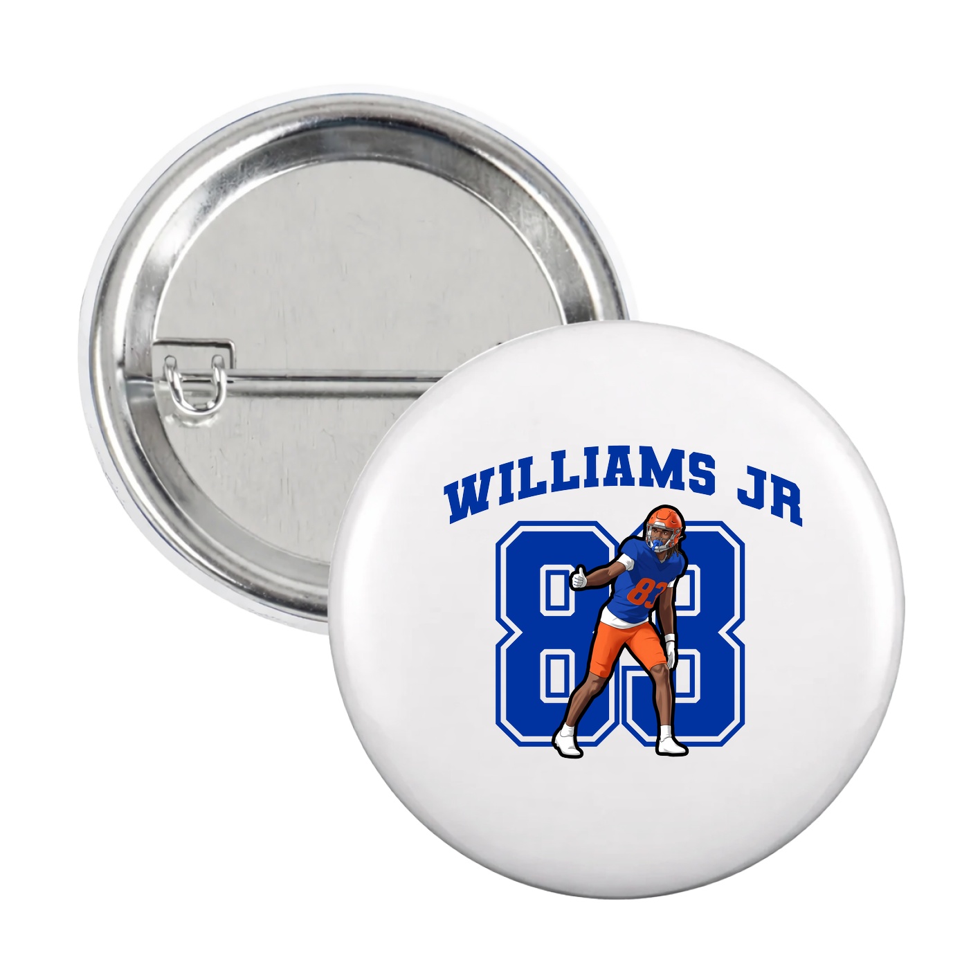 Game Day Button — Number in White