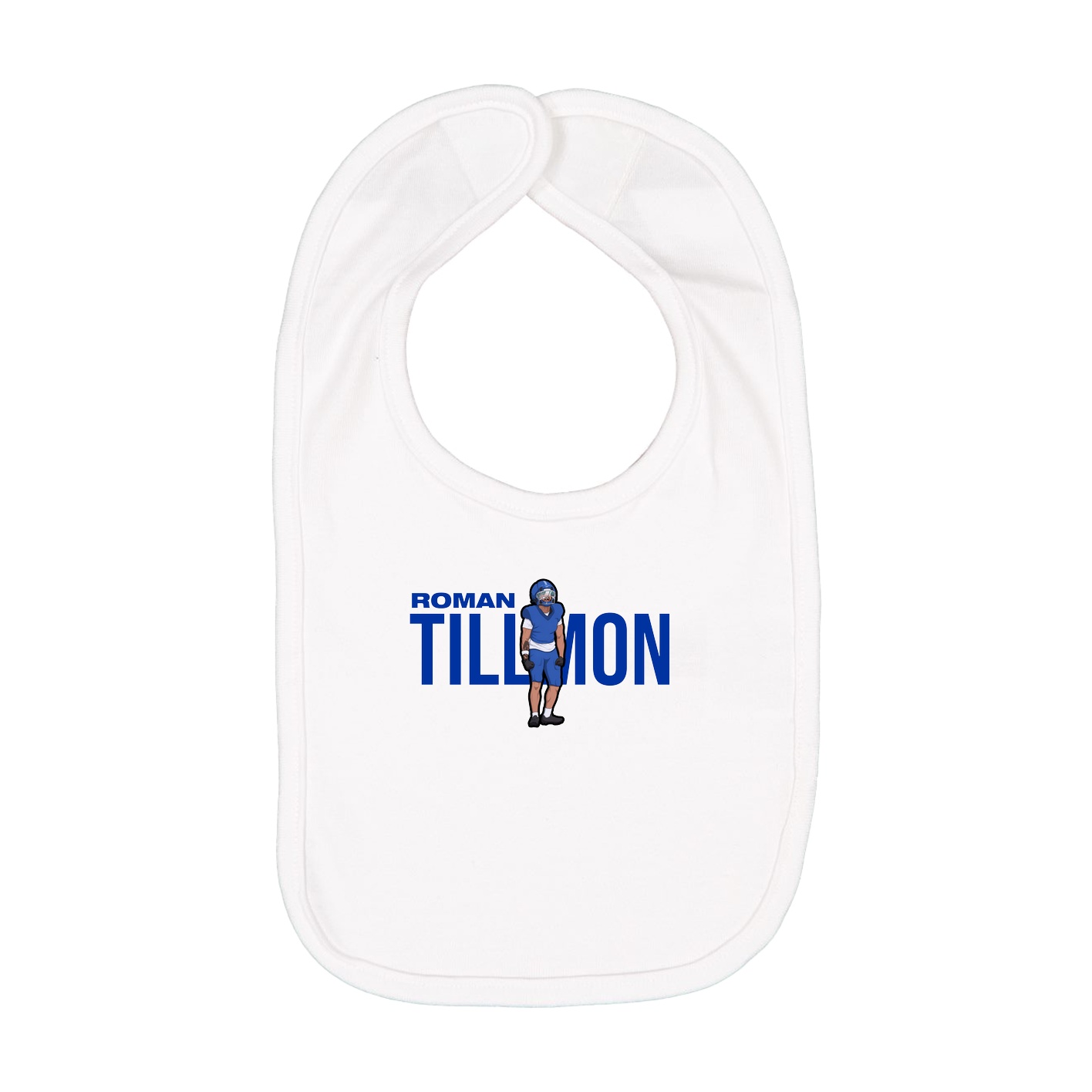 Infant Bib — Player Name in White