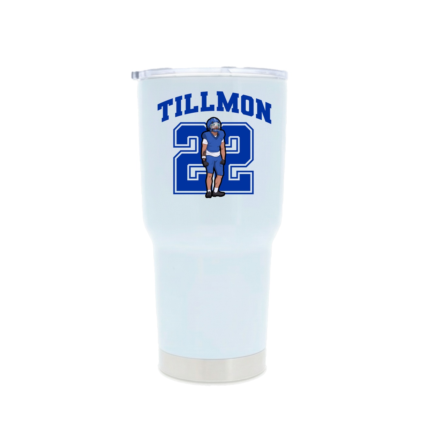 30oz Stainless Steel Tumbler — Number in White