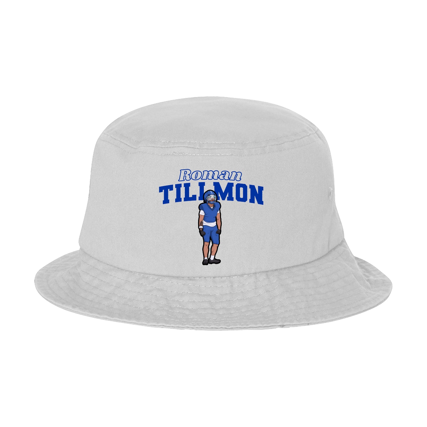 Bucket Cap — Name Arch in White