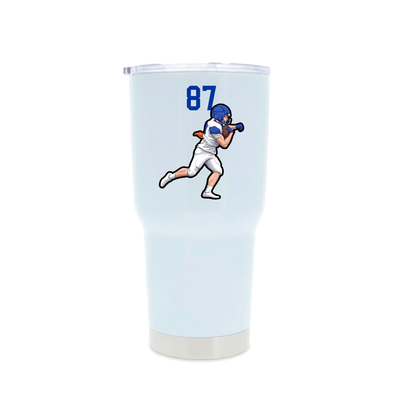 30oz Stainless Steel Tumbler — Number Top in White