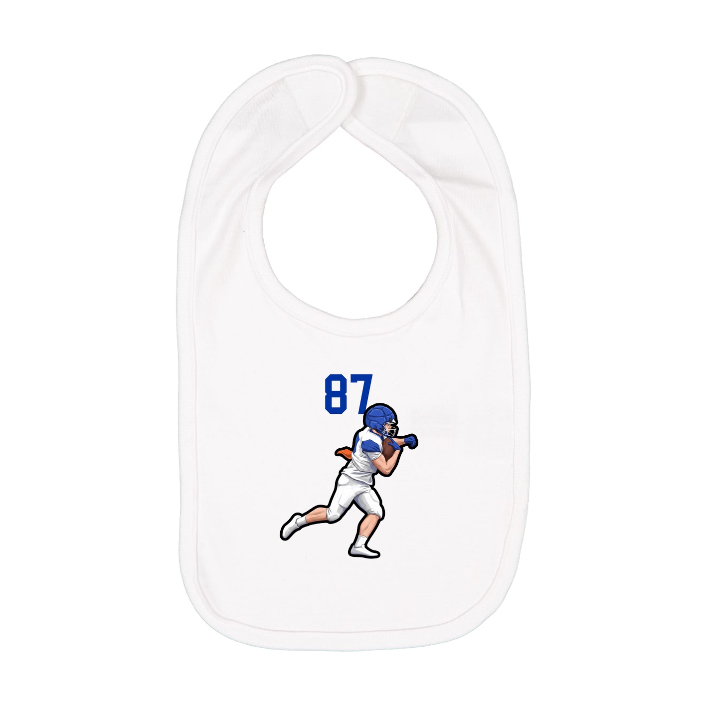 Infant Bib — Number Top in White