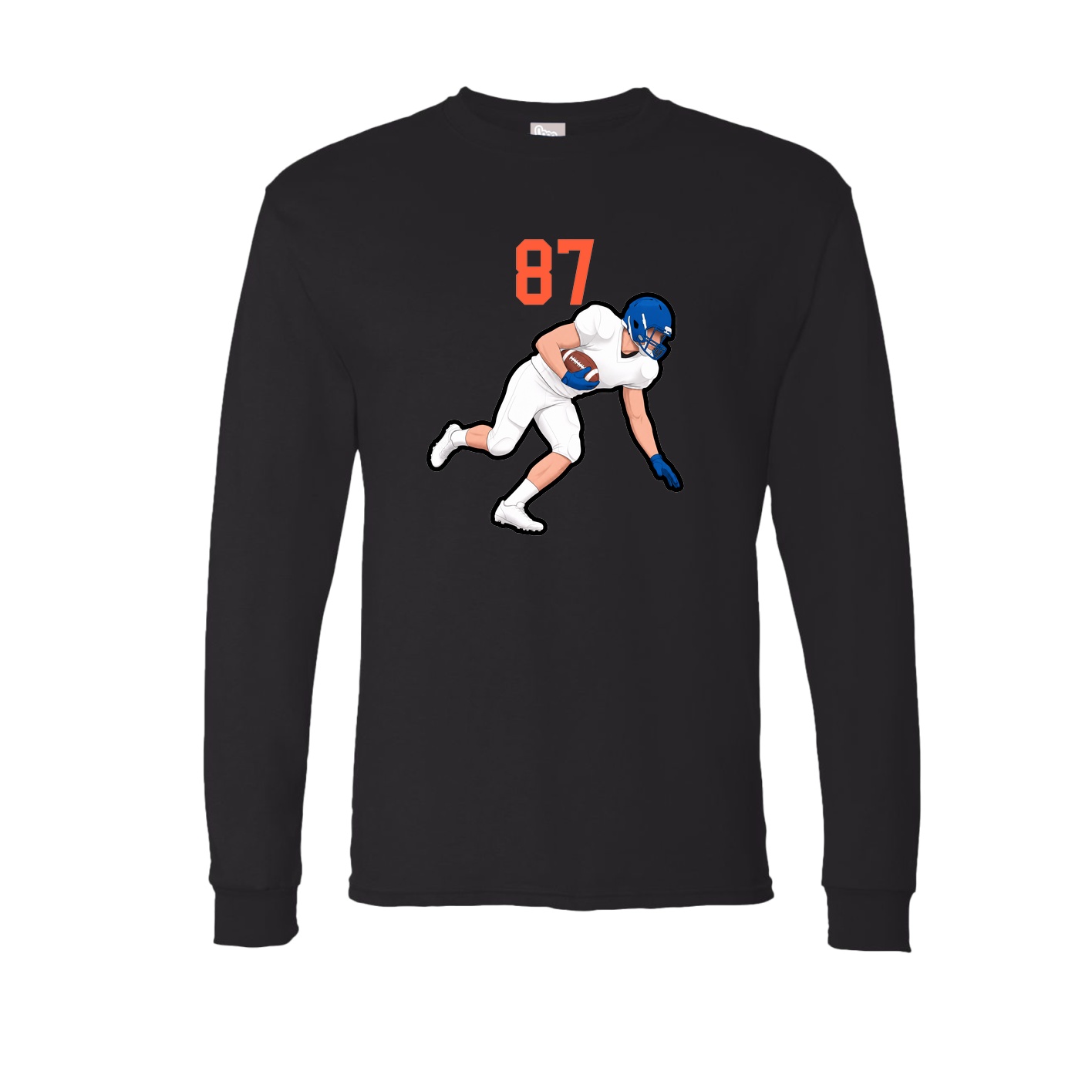 Long Sleeve Tee — Number Top in Black