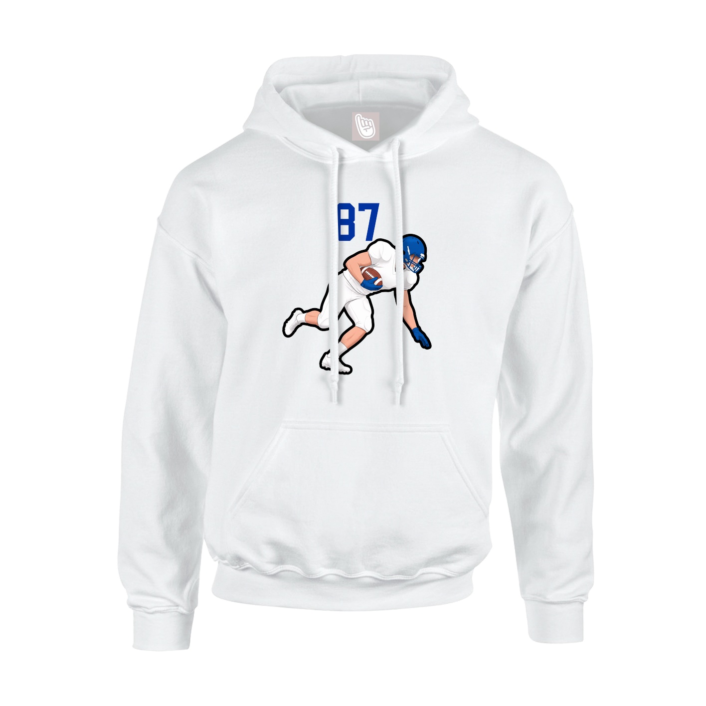 Hoodie — Number Top in White