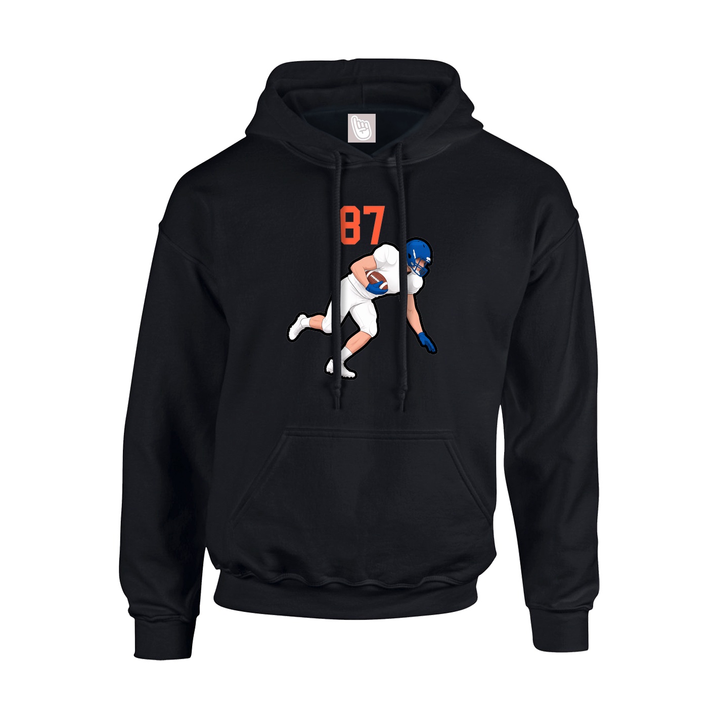 Youth Hoodie — Number Top in Black