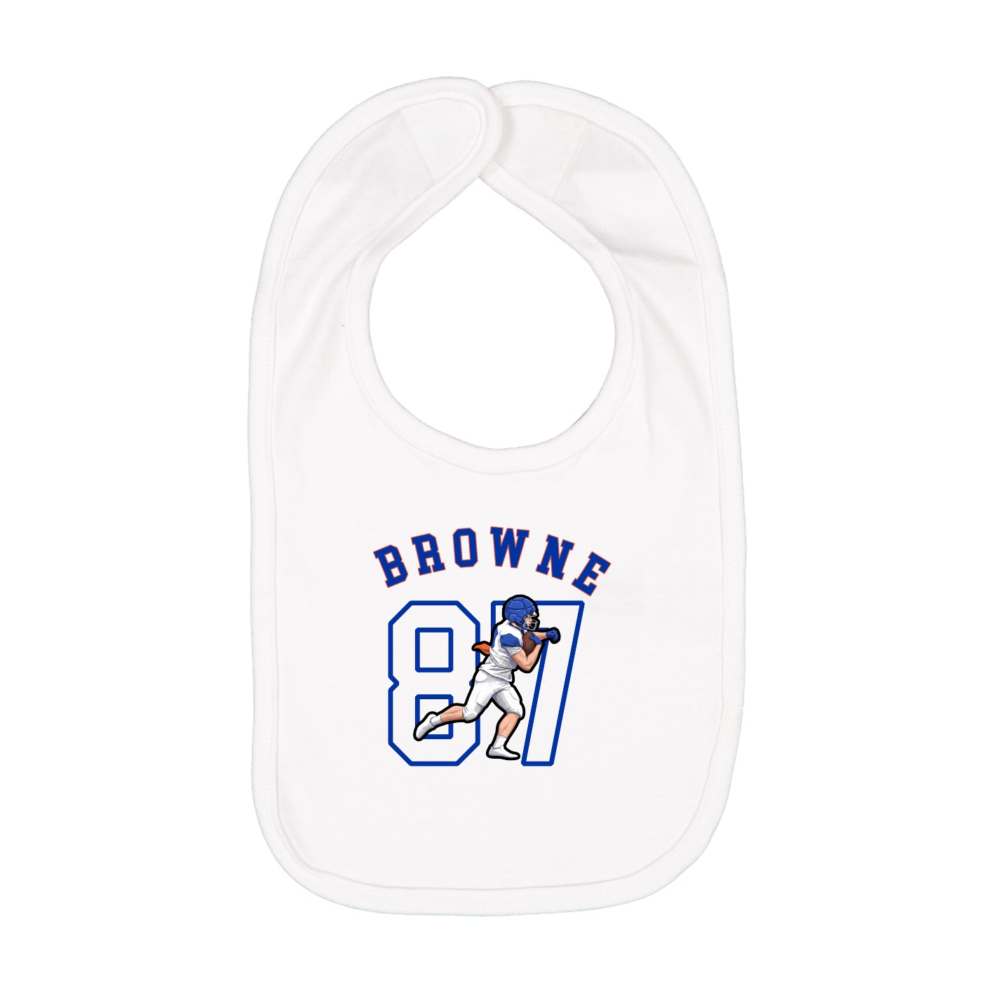 Infant Bib — Shirsey Arch in White
