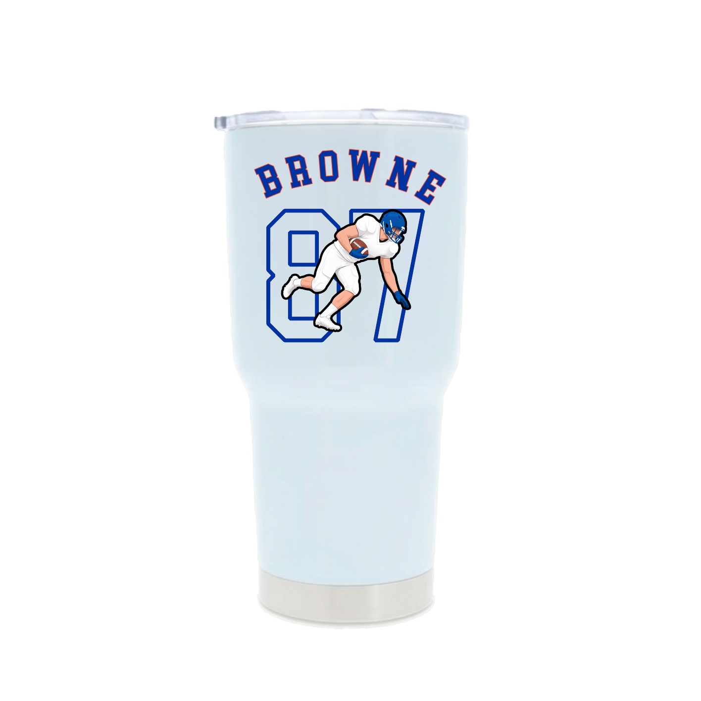 30oz Stainless Steel Tumbler — Shirsey Arch in White