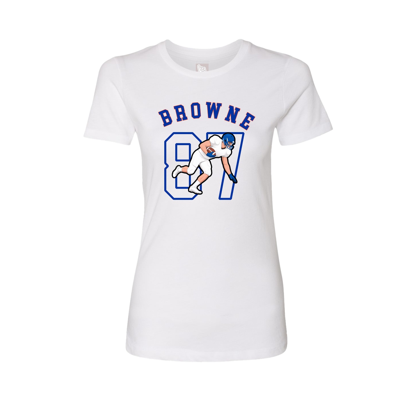 Fitted Women's Tee — Shirsey Arch in White
