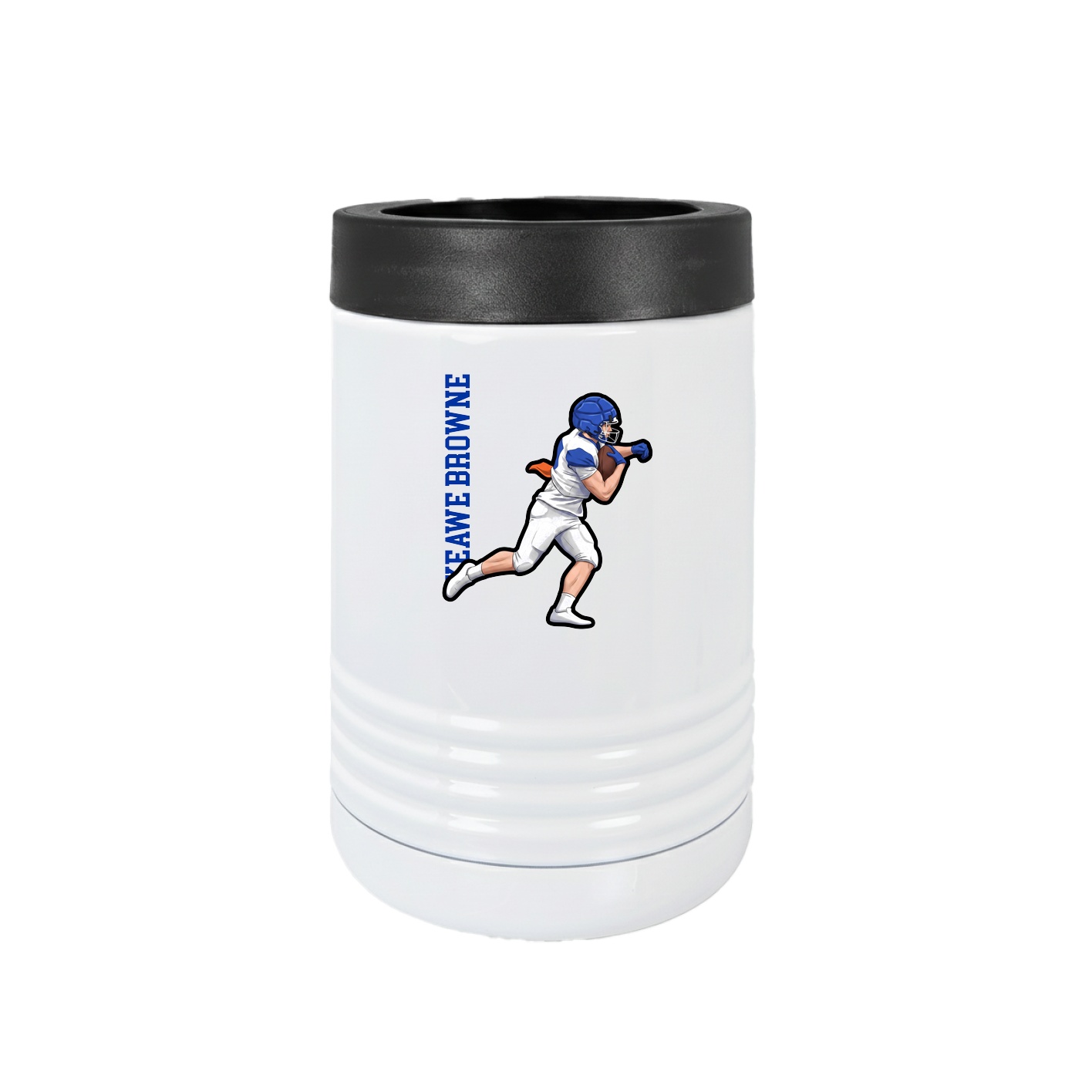Beverage Holder — Name Vertical in White