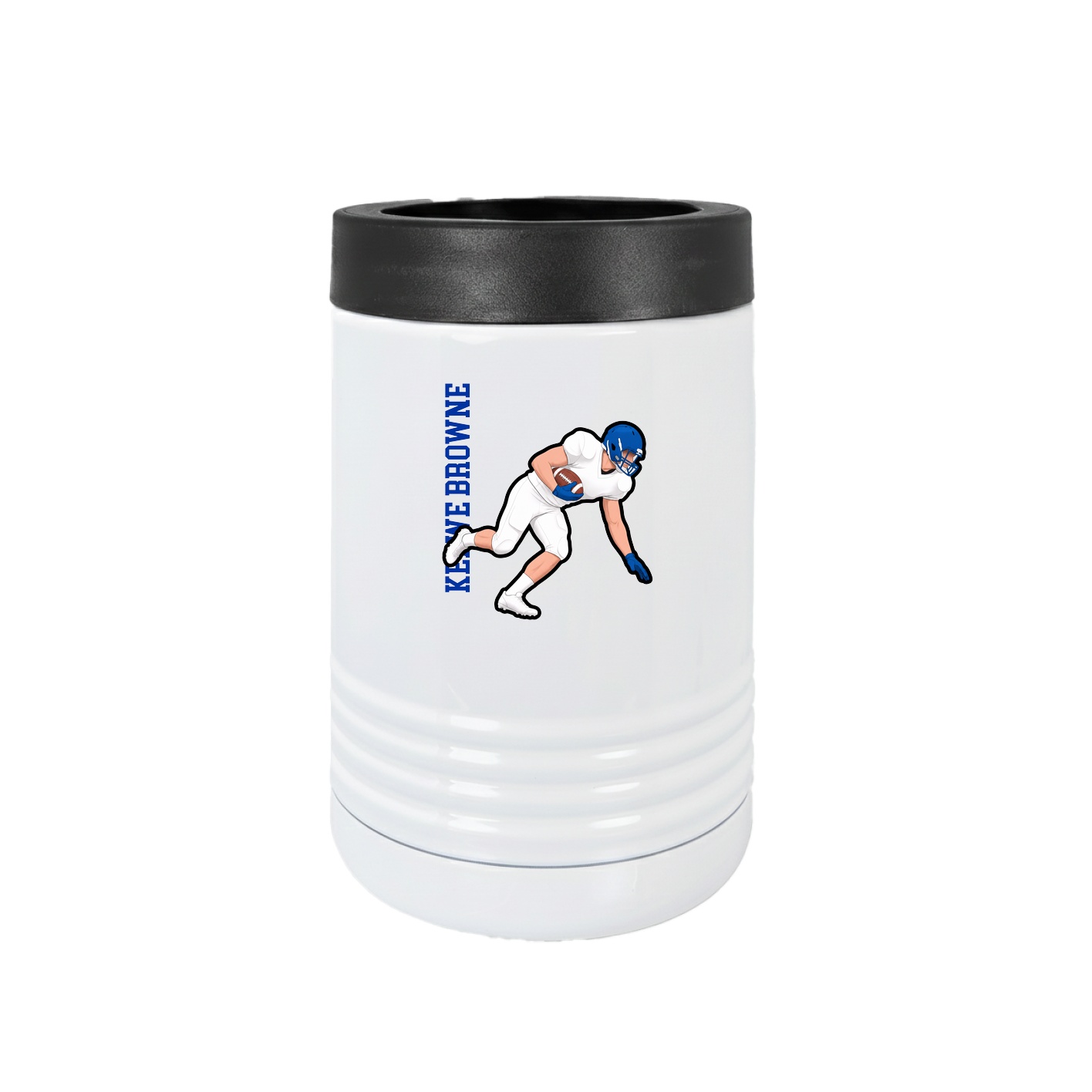 Beverage Holder — Name Vertical in White