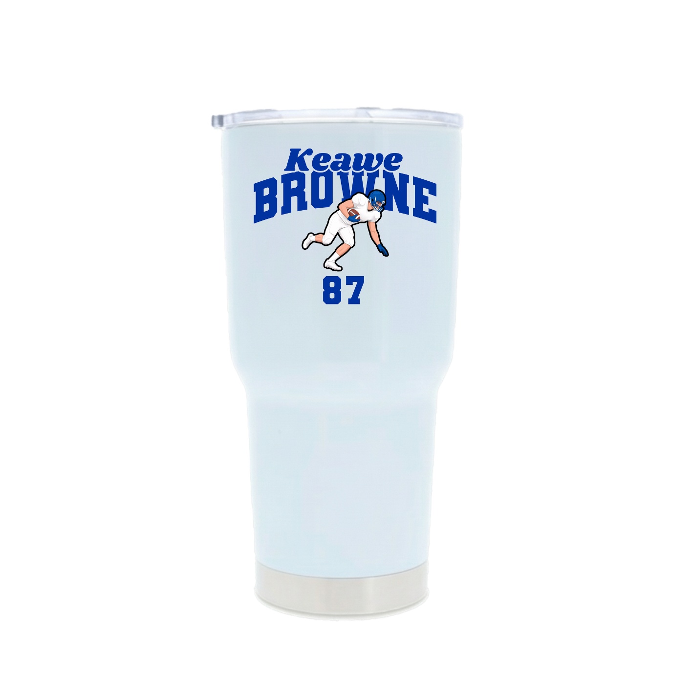 30oz Stainless Steel Tumbler — Signature Arch in White